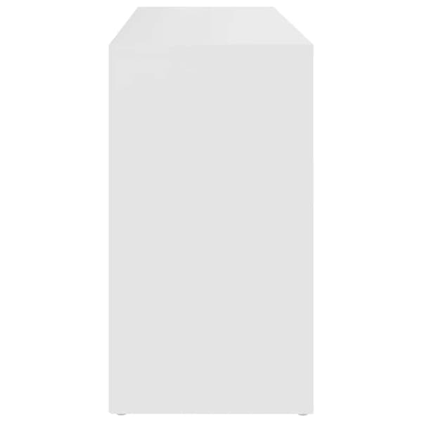 Skobänk vit 103x30x55 cm konstruerat trä
