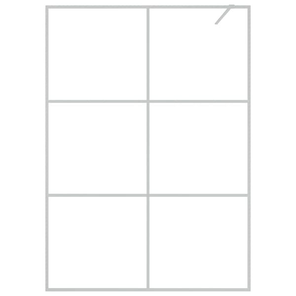 Duschvägg silver 140x195 cm klart ESG-glas
