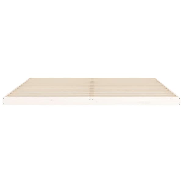 Sängram vit 200x200 cm massiv furu