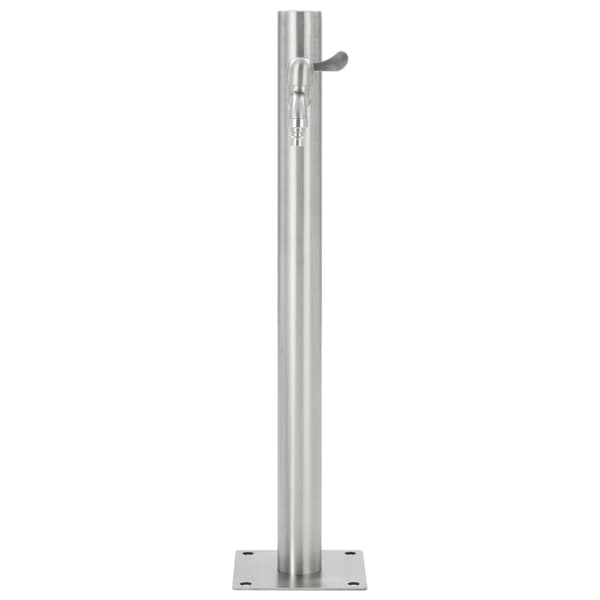 Vattenpost för trädgården 65 cm rostfritt stål rund