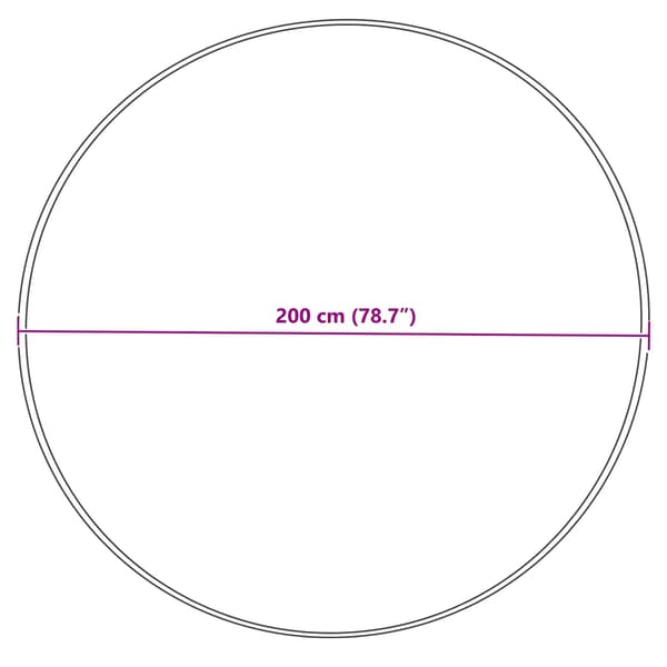 Fuskfäll matta TAFALLA Gräddvit Ø 200 cm Polyester