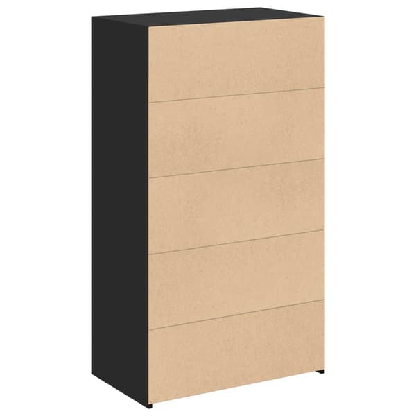 Högskåp svart 70x41x124 cm konstruerat trä
