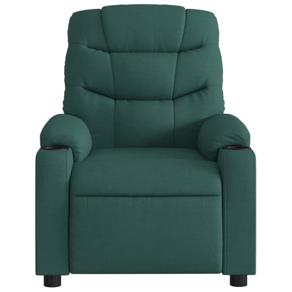 Reclinerfåtölj mörkgrön tyg
