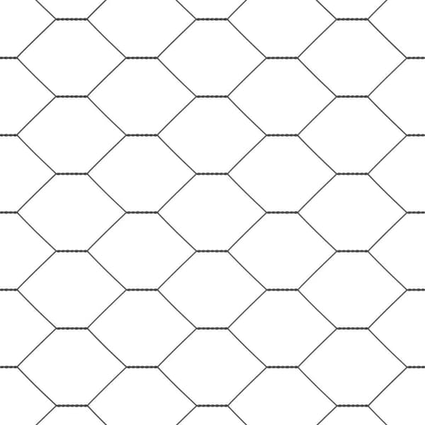 Hexagonstängsel Grå 0,8 x 10 m PVC