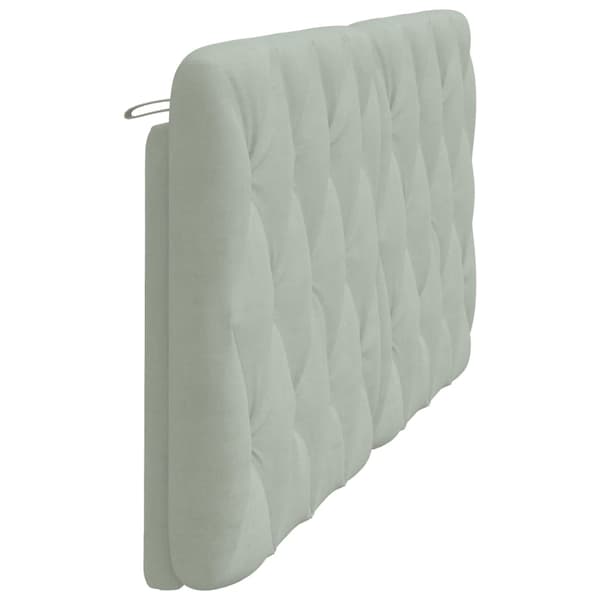 Headboard Cushion Light Grey 183 cm Velvet