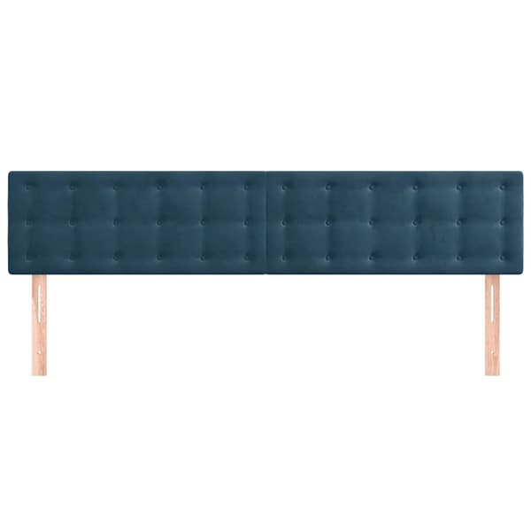 Sänggavlar mörkblå 160x5x78/88 cm sammet