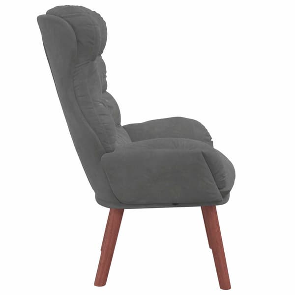 fåtölj Mörkgrå 69 x 74 x 93 cm Sammet