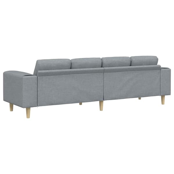 Vardagsrumsoffa Ljusgrå 250 x 77 x 76 cm Polyester