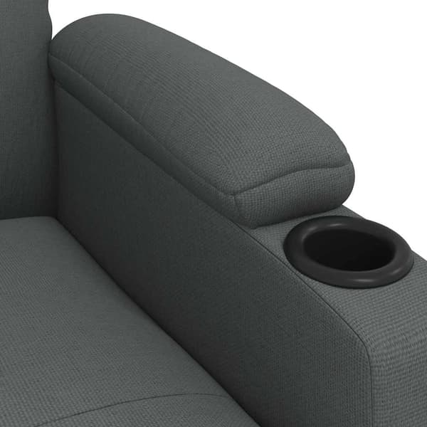 Reclinerfåtölj mörkgrå tyg