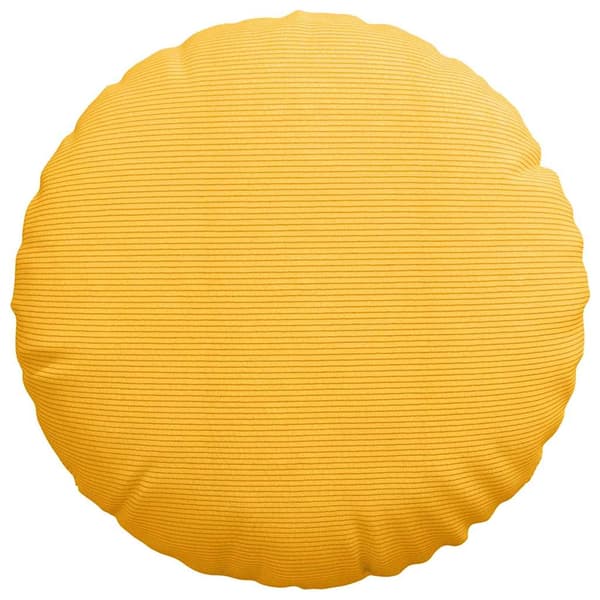 Sittkuddar 2 pcs Ljusgul Ø60 x 21 cm Kordread tyg