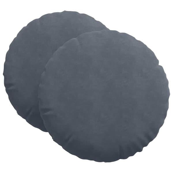 Sittkuddar 2 pcs Mörkgrå Ø60 x 21 cm Sammet