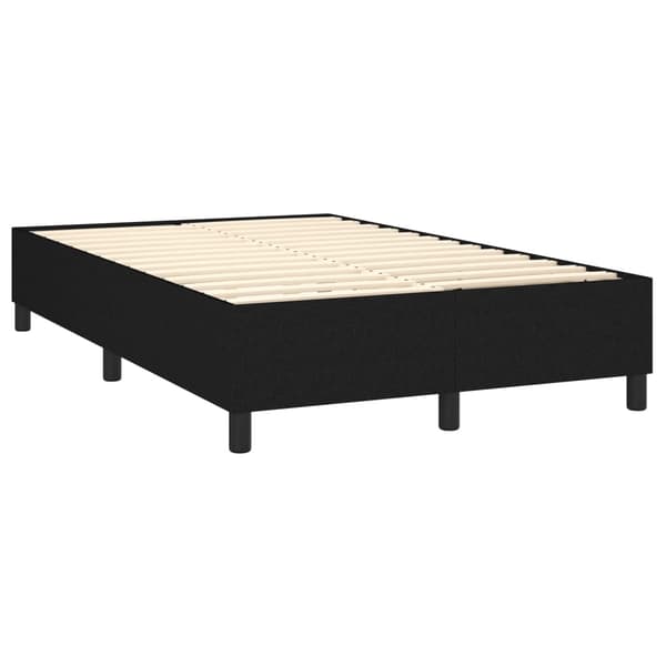 Ramsäng med madrass svart 120x200 cm tyg