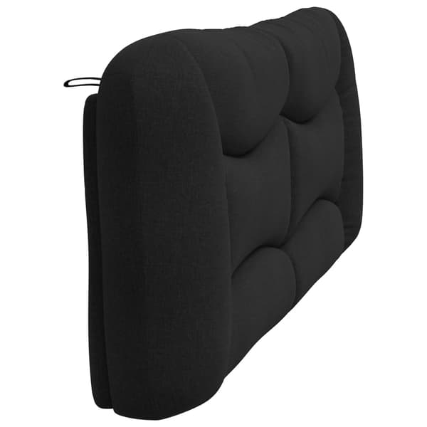 Headboard Cushion "Hvar" Black 200 cm Fabric