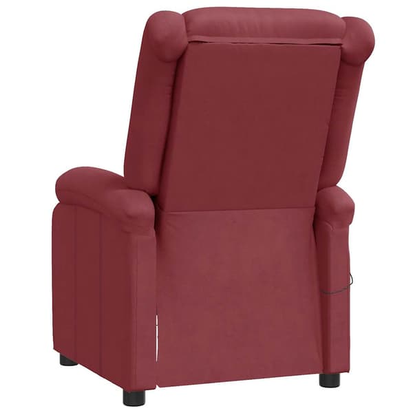 Massagefåtölj vinröd konstläder