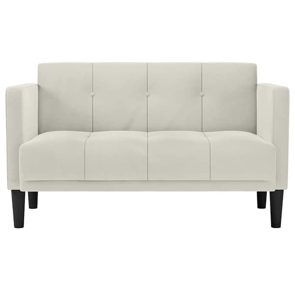 Loveseat soffa creme 111 cm sammet