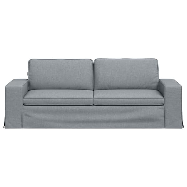 Soffa Ljusgrå 222 x 80 x 82 cm tyg