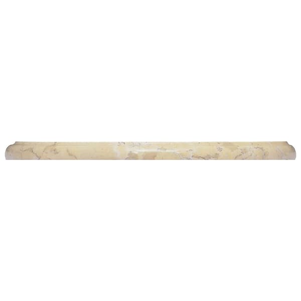 Bordsskiva gräddvit Ø40x2,5 cm marmor