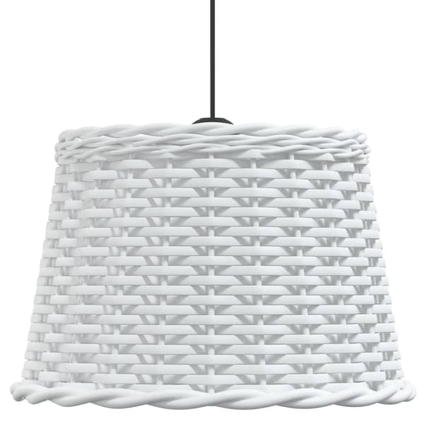 Taklampskärm vit Ø40x26 cm korgmaterial