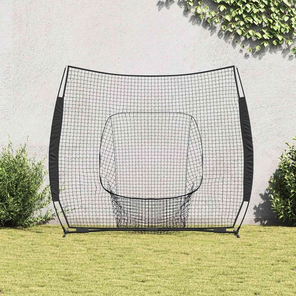 Basebollnät för träning Svart 250 x 106 x 209 cm Polyester
