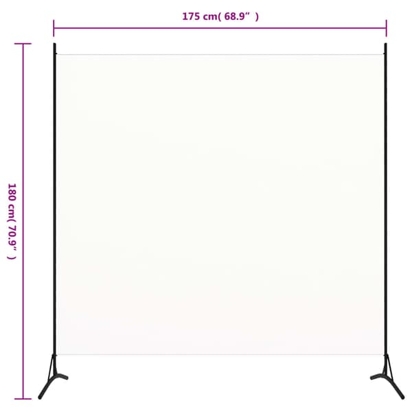 Rumsavdelare vit 175x180 cm tyg