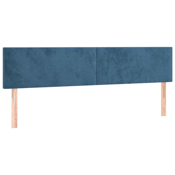 Ramsäng med madrass mörkblå 200x200 cm sammet