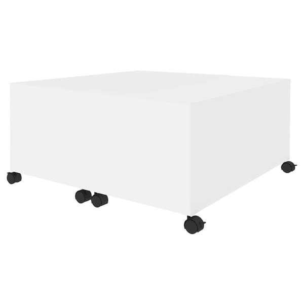 Soffbord vit 75x75x38 cm konstruerat trä