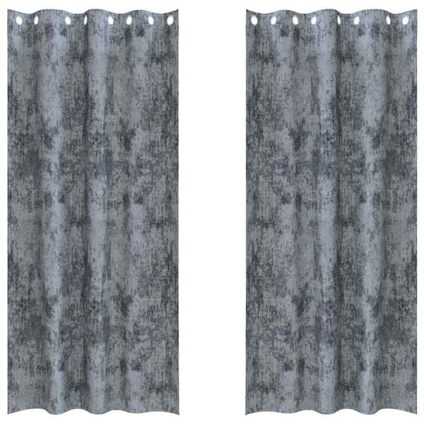 Sammetsgardiner 2 st Silvergrå 245 x 140 cm Sammet