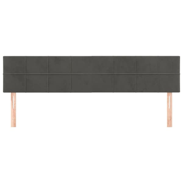 Sänggavlar mörkgrå 180x5x78/88 cm sammet