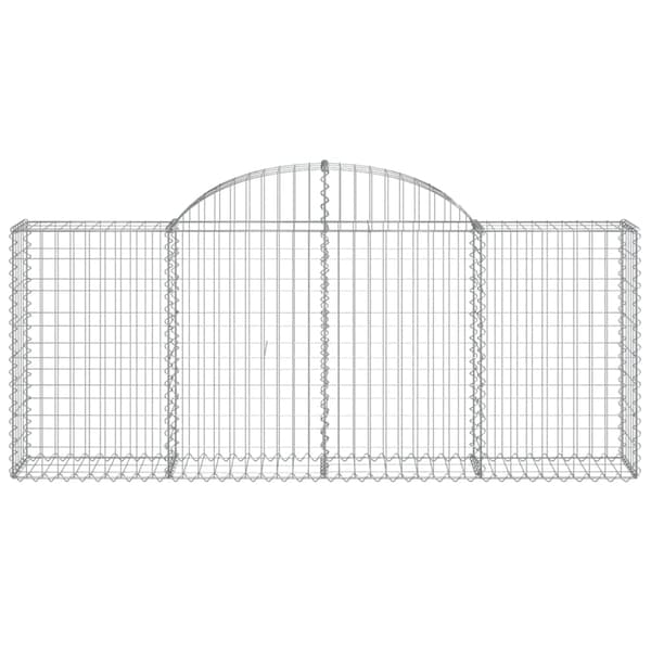 Gabion bågformad 200x30x80/100 cm galvaniserat järn