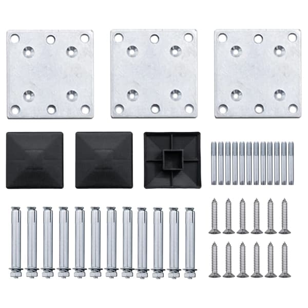 Staketstolpar 3 st aluminium 185 cm