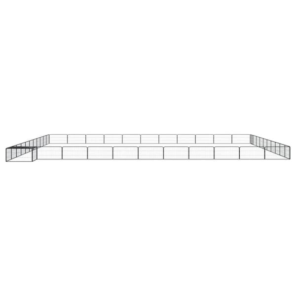 Hundbur 44 paneler svart 100x50 cm pulverlackerat stål