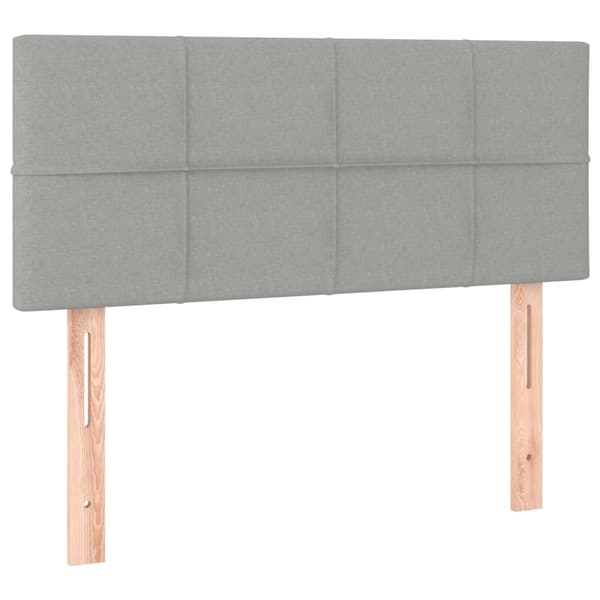 Ramsäng med madrass ljusgrå 120x200 cm sammet