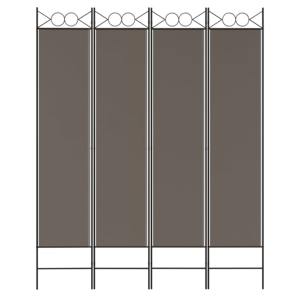 Rumsavdelare 4 paneler antracit 120x220 cm tyg