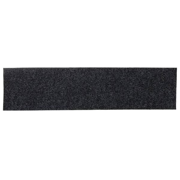 Trappmattor självhäftande 15 st 76x20 cm mörkgrå rektangulära