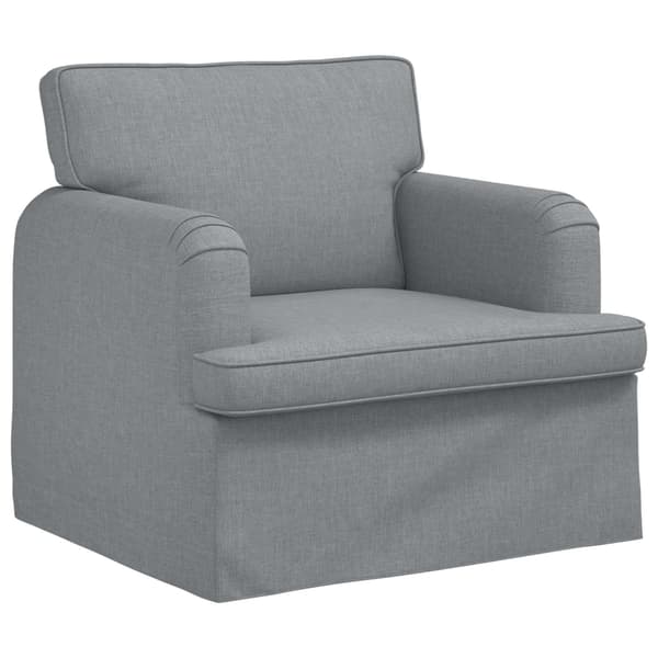 Soffset 2 pcs Ljusgrå 144 x 80 x 85 cm tyg