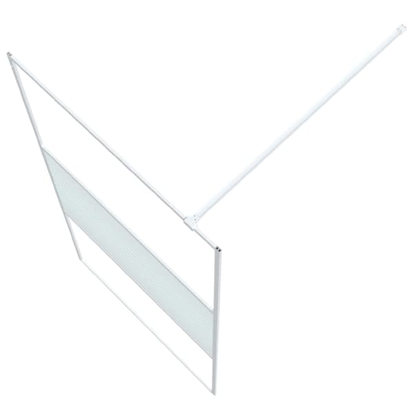 Duschvägg vit 100x195 cm klart ESG-glas