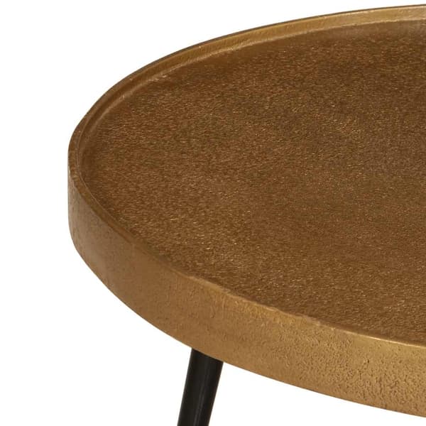 Soffbord 2 delar gyllene konstruerat trä