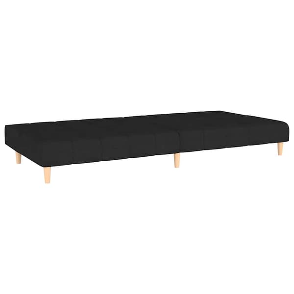 Bäddsoffa 2-sits svart tyg