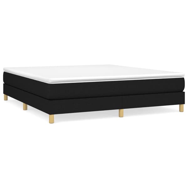 Boxspring-sängram svart 180x200 cm tyg