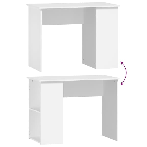 Skrivbord vit 100x55x75 cm konstruerat trä