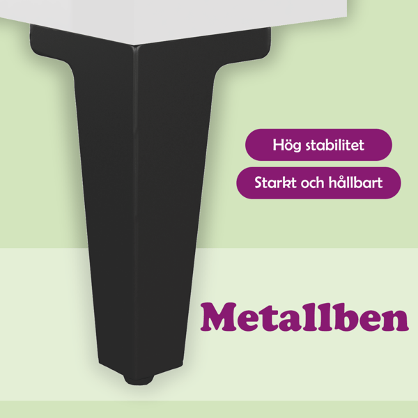 Sängbord 2 st vit högglans konstruerat trä