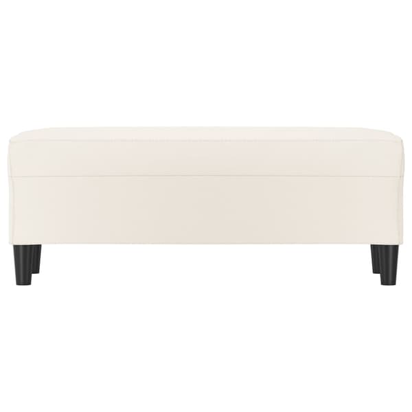 Bänk gräddvit 100x35x41 cm konstläder