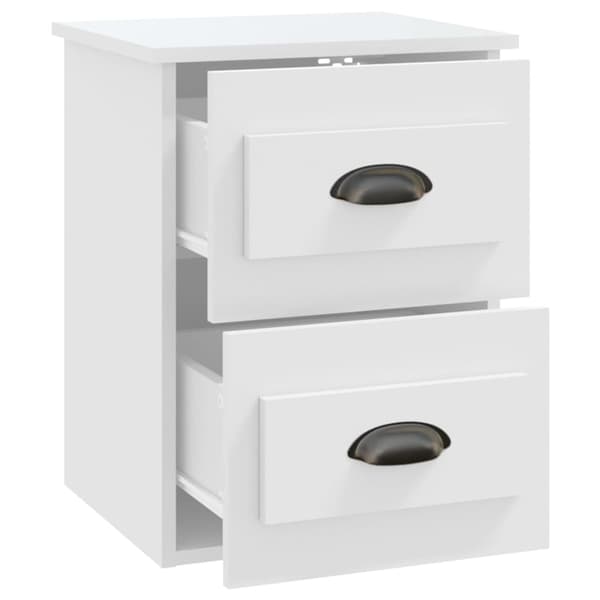 Väggmonterade sängbord vit 41,5x36x53cm