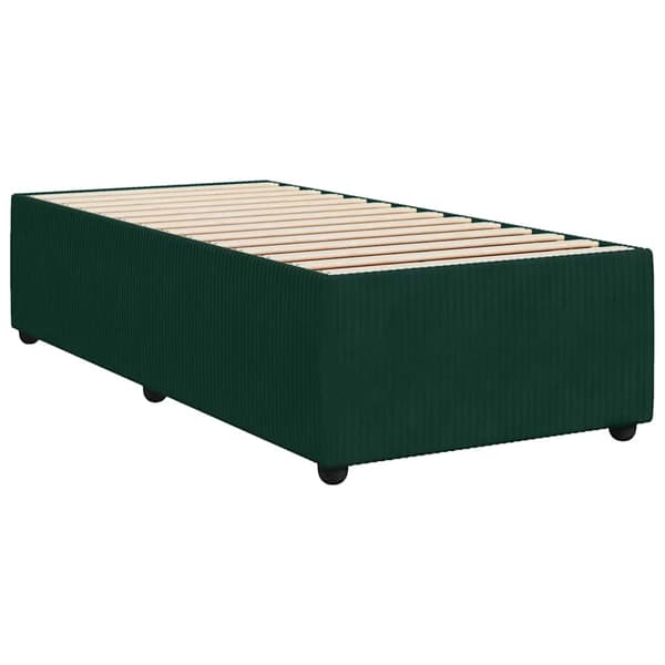 Sängram utan madrass mörkgrön 90x190 cm sammet