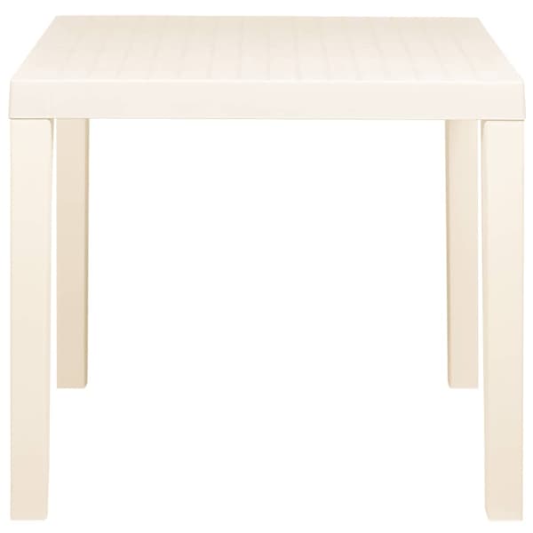 Trädgårdsbord vit 79x65x72 cm plast
