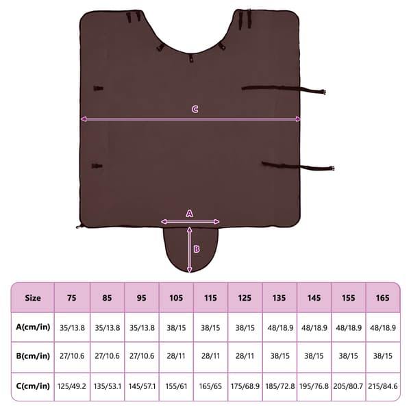 Hästdyna Full Mörk Brun 135 cm Polyester Fleece