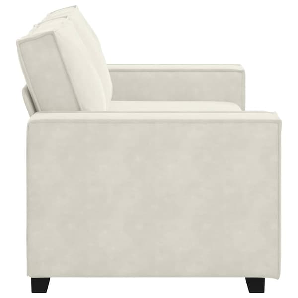 Soffa 2-sits gräddvit 180x78x84 cm sammet