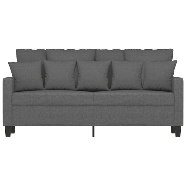 Soffa 2-sits mörkgrå 140 cm tyg