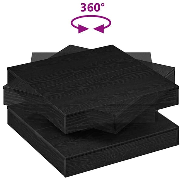 Soffbord 360 grader vridbart svart 70x70x34,5 cm
