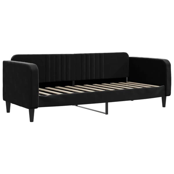 Dagbädd utdragbar svart 80x200 cm sammet